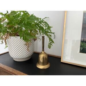 Vintage Brass Bell - School Bell - Patina - Vintage Metalware